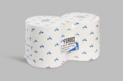 2 Ply White Wiper Roll (Case of 2) (B2W388FP) (FSR002)