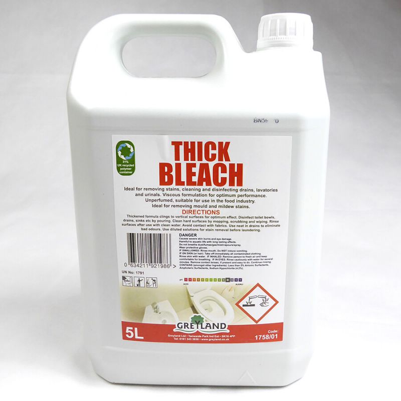 Bleach Thick 5 Litre from J&S Cleanco
